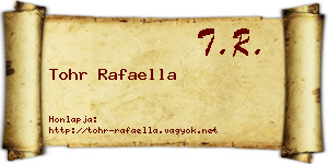 Tohr Rafaella névjegykártya