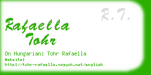 rafaella tohr business card